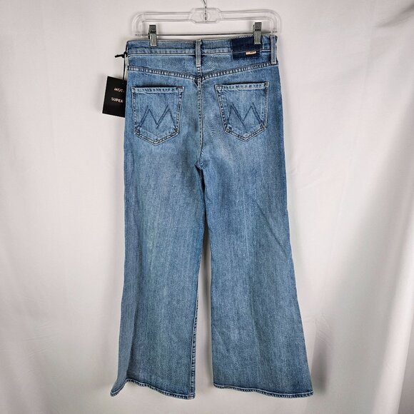 NEW! Mother Superior The Fly Cut Tomcat Roller Wide Leg Denim Jeans Size 29 - Picture 5 of 16